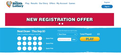 health lottery login.